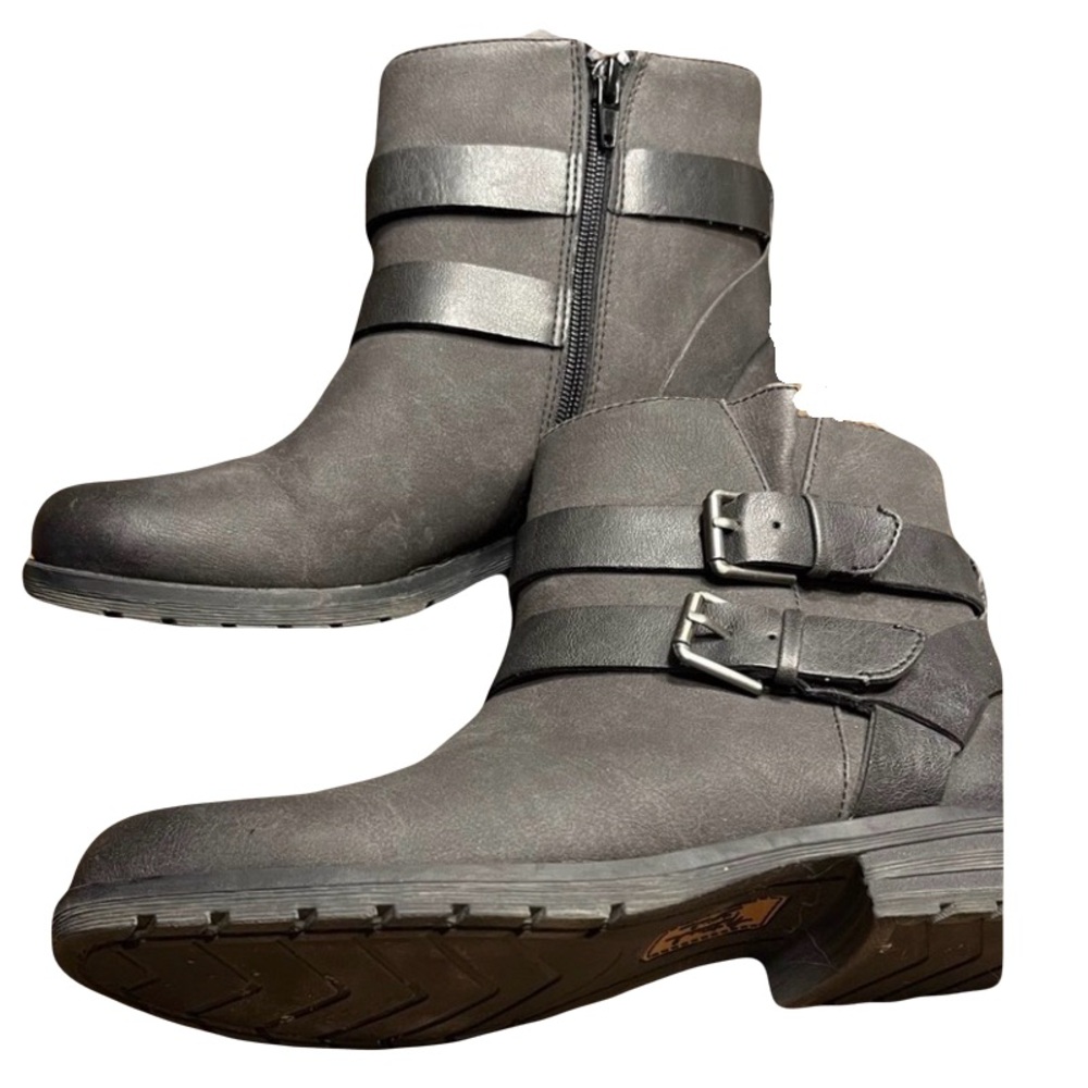 8.5W Natural Soul Naturalizer wide width black ankle boots